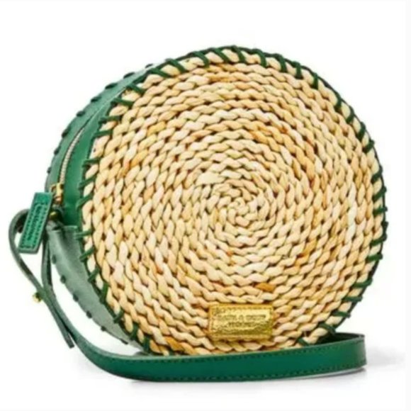 NWT Round Woven Crossbody Bag - Picture 3 of 10